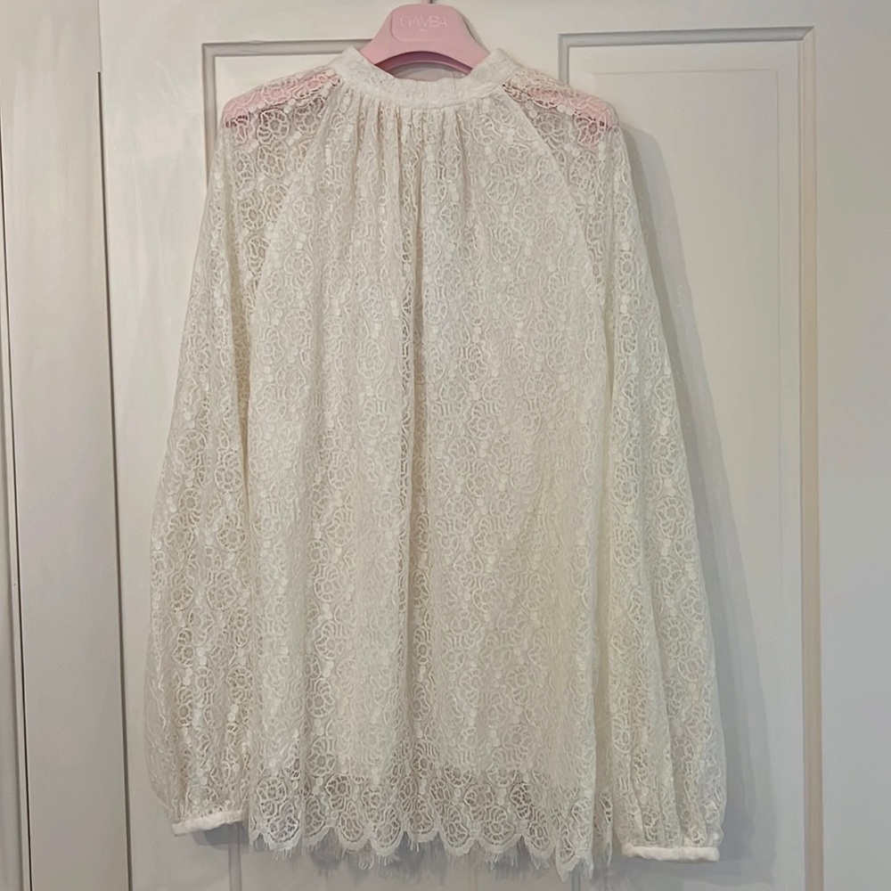 NWT Giamba Lace Tunic sheer arms. Giambattista Valli brand